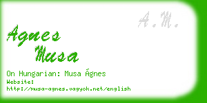 agnes musa business card